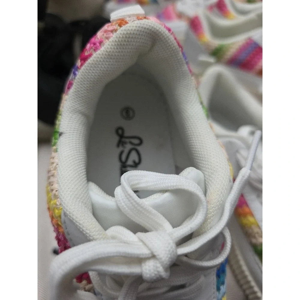La Sheelah Women Timeless Knit Rainbow Chunky Platform 2